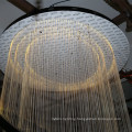 Hotel Lobby Decorative Hanging Fiber Large Round Pendant Lamp